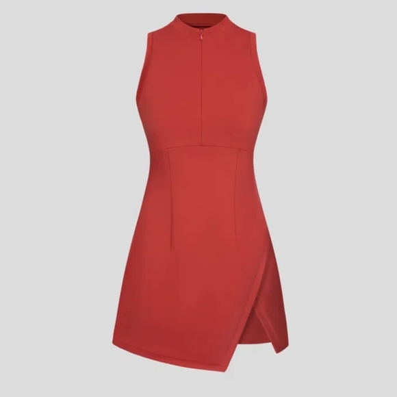 NWT $45 Halara Zipper Racerback Split Side Pocket 2-Piece Mini Dress Size S - Picture 2 of 12